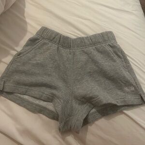 Grey north face sweat shorts